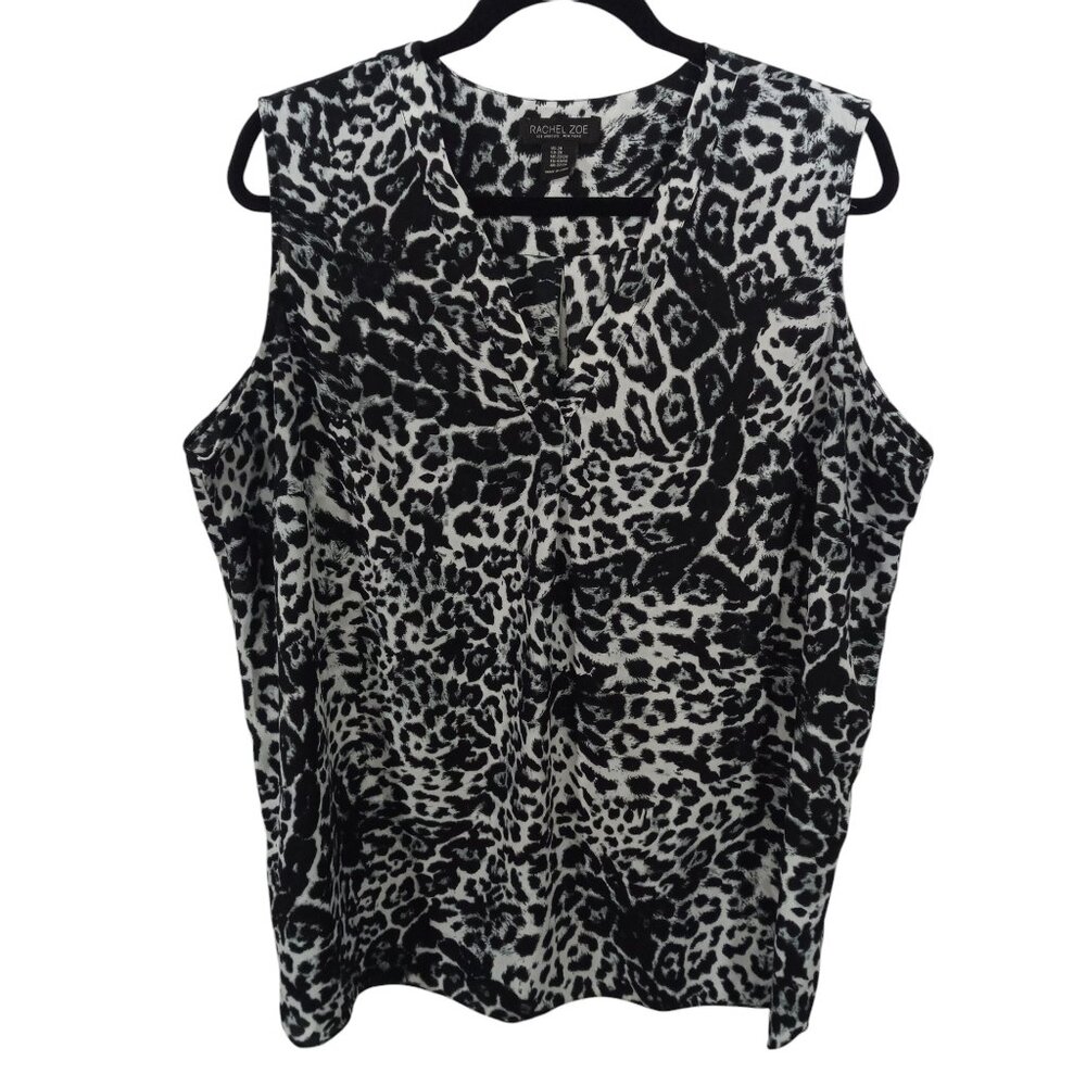 Rachael Zoe Top Womens 2X Tank Blouse V Neck Sleeveless Capsule Casual Summer